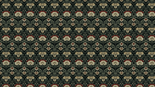 Papier peint floral élégant Motifs floraux stylisés sur fond sombre