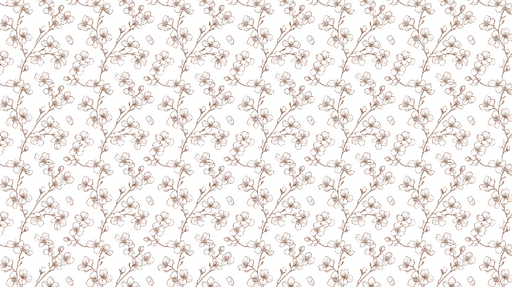 Papier peint floral Élégantes branches fleuries en ligne verticale