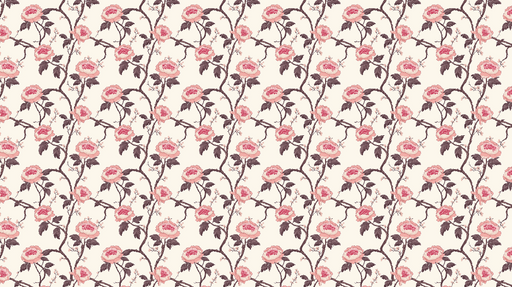 Papier peint floral Élégants motifs de roses roses sur fond clair