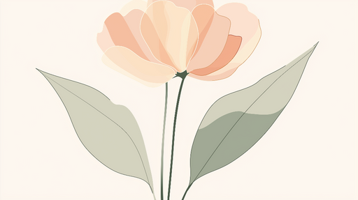 Papier peint floral Fleur douce aux teintes pâles