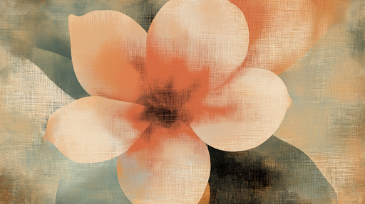 Papier peint floral Fleur douce aux teintes pastel