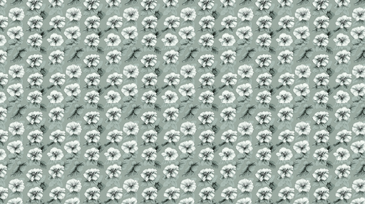 Papier peint floral Fleurs délicates sur fond vert doux