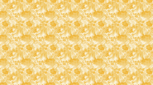 Papier peint floral jaune Motifs de fleurs et feuilles tropicales en dégradé de jaune