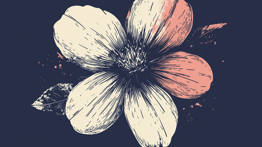 Papier peint floral Magnifique motif de fleur sur fond sombre