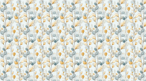 Papier peint floral moderne Motif délicat de feuilles dans des teintes douces