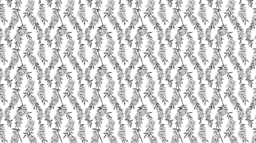 Papier peint floral monochrome Motif délicat de fleurs en noir et blanc