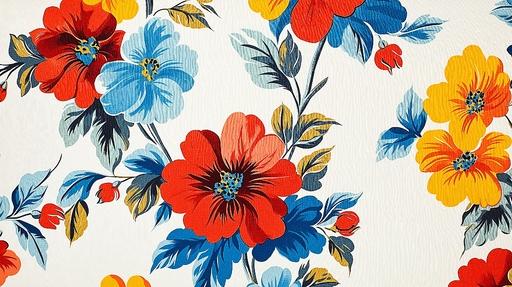 Papier peint floral Motif coloré et vibrant pour une ambiance joyeuse