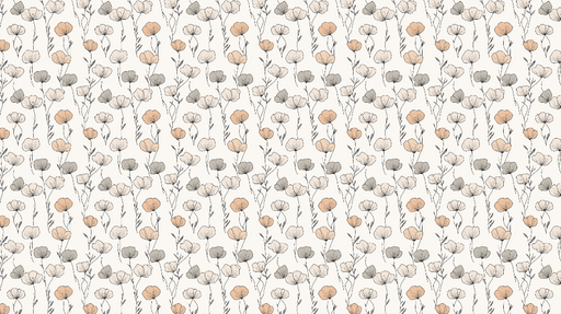 Papier peint floral Motif de fleurs aux nuances douces