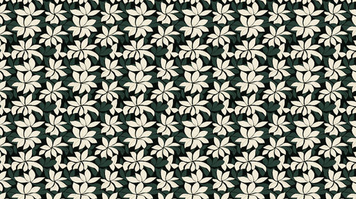 Papier peint floral Motif de fleurs blanches et feuillage sur fond sombre