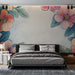 Papier peint floral avec motif de fleurs colorées sur fond doux pour chambre moderne