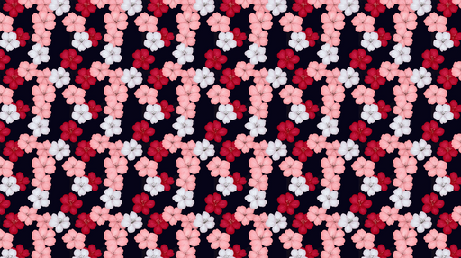 Papier peint floral Motif de fleurs colorées sur fond noir