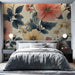 Papier peint floral avec motif de fleurs colorées sur fond clair pour chambre moderne