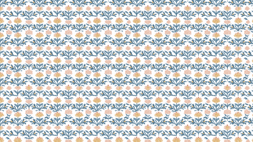 Papier peint floral Motif de fleurs coloriées et feuillage délicat