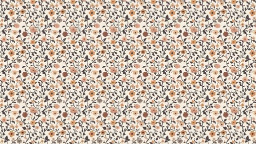 Papier peint floral Motif de fleurs délicates aux teintes chaudes