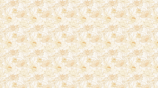 Papier peint floral Motif de fleurs délicates dans des tons beiges et blancs