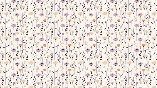 Papier peint floral Motif de fleurs délicates et colorées sur fond clair