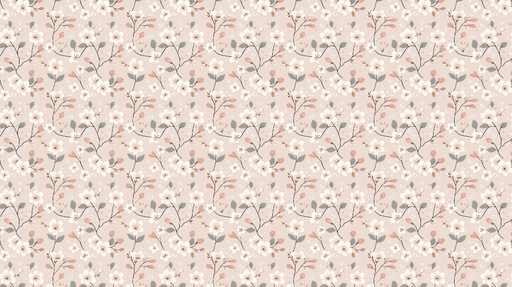 Papier peint floral Motif de fleurs délicates sur fond pastel