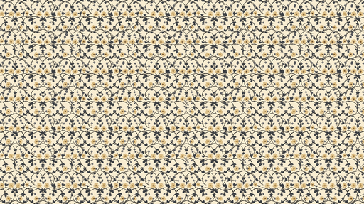 Papier peint floral Motif de fleurs jaunes et de feuillage sur fond crème