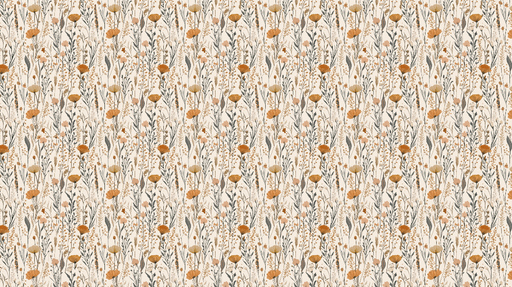 Papier peint floral Motif de fleurs sauvages aux teintes douces et naturelles