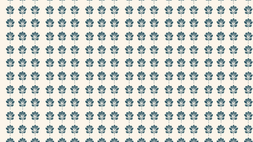 Papier peint floral Motif de fleurs stylisées sur fond crème