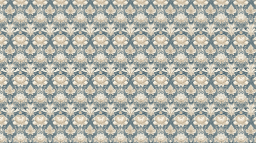 Papier peint floral Motif de fleurs sur fond bleu