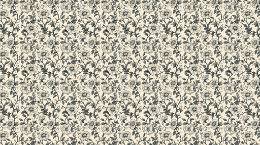 Papier peint floral Motif de fleurs sur fond crème