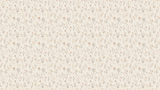 Papier peint floral Motif de fleurs sur fond crème