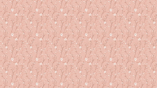 Papier peint floral Motif de fleurs sur fond rose poudré