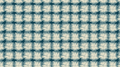 Papier peint floral Motif de grandes fleurs blanches sur fond bleu profond