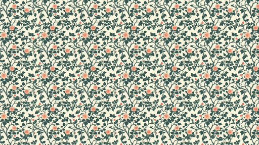 Papier peint floral Motif de roses et feuillage verdoyant