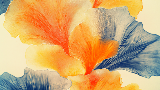 Papier peint floral Motif éclatant de pétales en dégradé