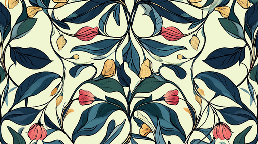 Papier peint floral élégant avec motif de fleurs et feuillage pour décoration murale sophistiquée.