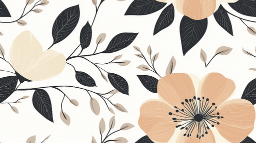Papier peint floral Motif élégant et moderne