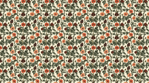 Papier peint floral Motif romantique de fleurs colorées sur fond clair