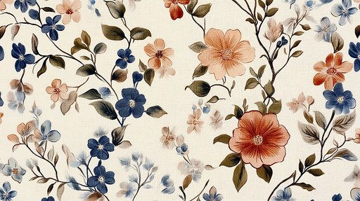 Papier peint floral Motifs colorés de fleurs naturelles