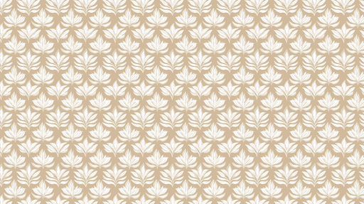 Papier peint floral Motifs de fleurs blanches sur fond beige