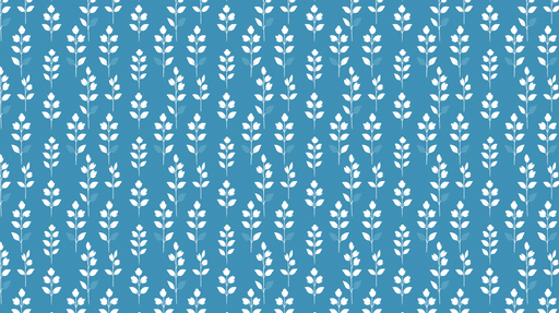 Papier peint floral Motifs de fleurs blanches sur un fond bleu profond