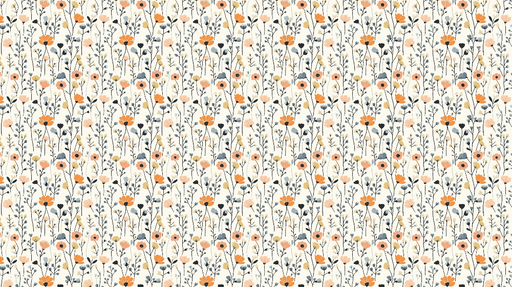 Papier peint floral Motifs de fleurs colorées sur fond clair