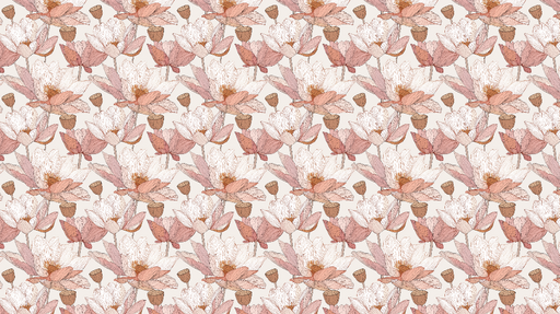 Papier peint floral Motifs de fleurs délicates dans des tons roses et beige