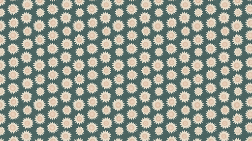 Papier peint floral Motifs de fleurs stylisées sur fond vert