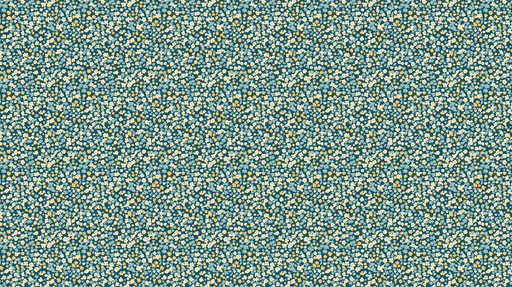 Papier peint floral Motifs de petites fleurs sur fond bleu profond