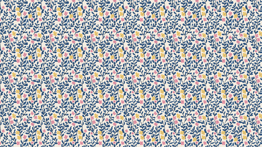 Papier peint floral Motifs délicats de fleurs et feuillages sur fond clair