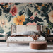 Papier peint floral avec motifs éclatants de fleurs multicolores pour chambre moderne