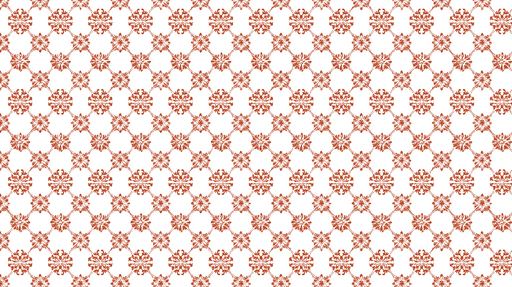 Papier peint floral Motifs géométriques en rouge sur fond blanc