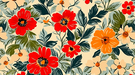 Papier peint floral Motifs vibrants et naturels