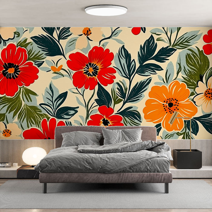 Papier peint floral | Motifs vibrants et naturels