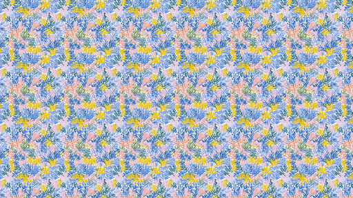 Papier peint floral multicolore Motifs de feuilles variées sur un fond pastel