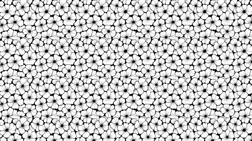 Papier peint floral noir et blanc Motif de fleurs monochromes sur fond sombre