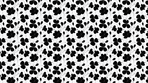 Papier peint floral noir et blanc Motif de fleurs stylisées sur fond clair