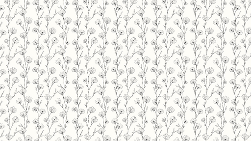 Papier peint floral noir et blanc Motif de fleurs sur fond clair